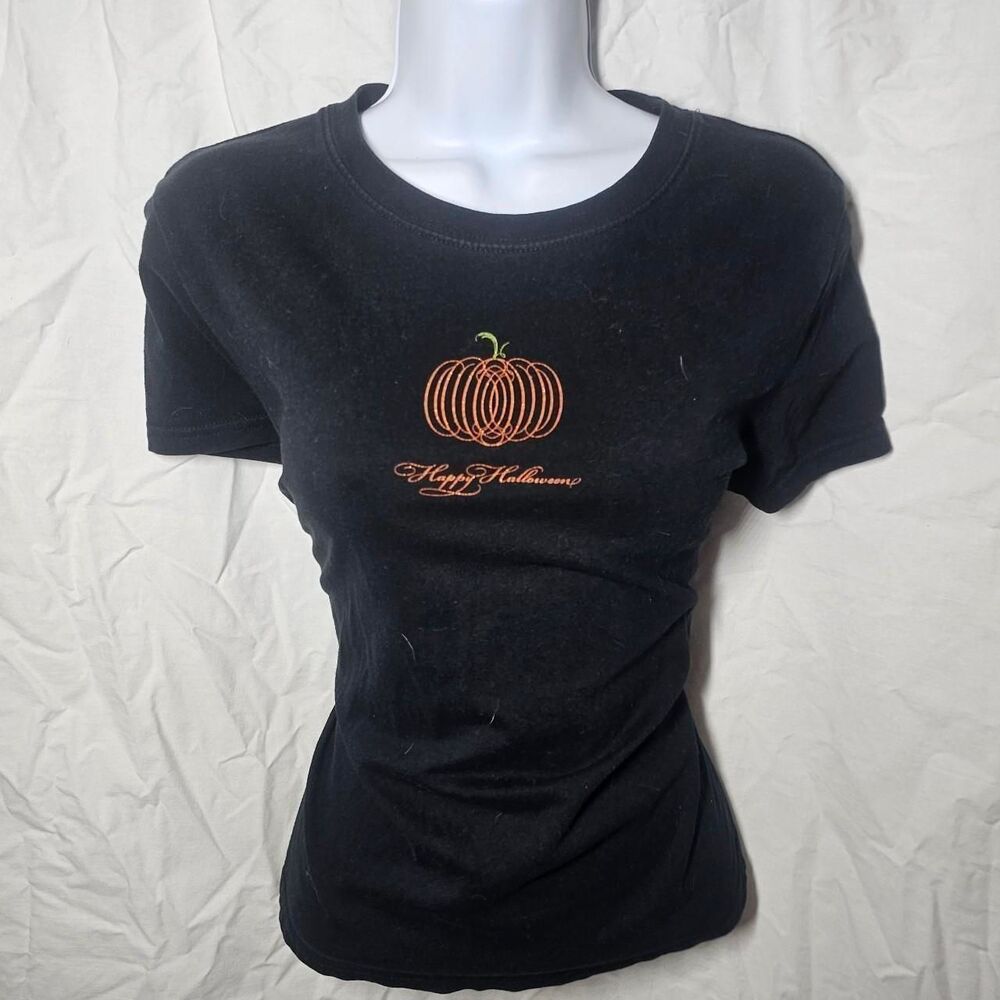Vintage y2k happy Halloween pumpkin baby tee